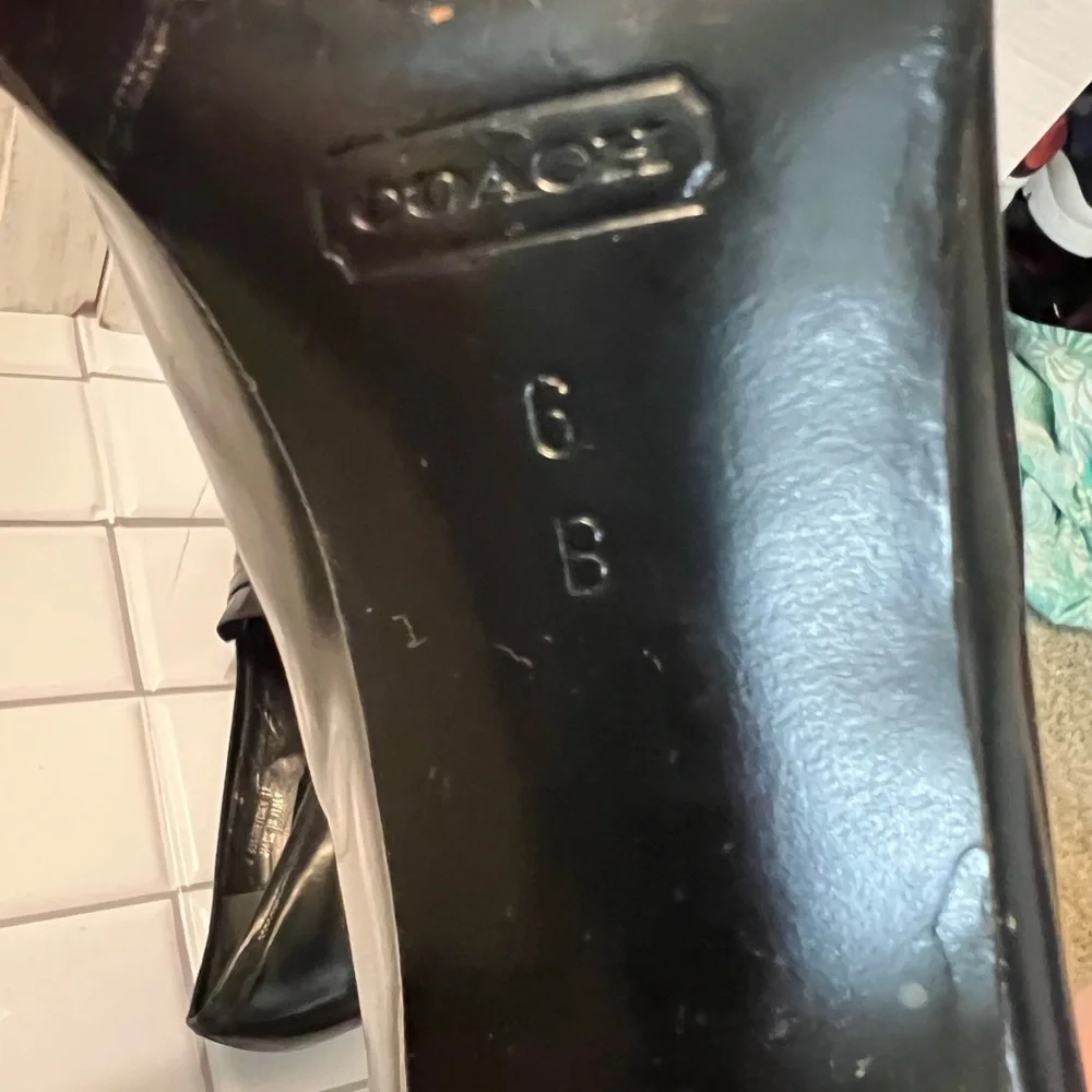 Coach Black Leather Heels